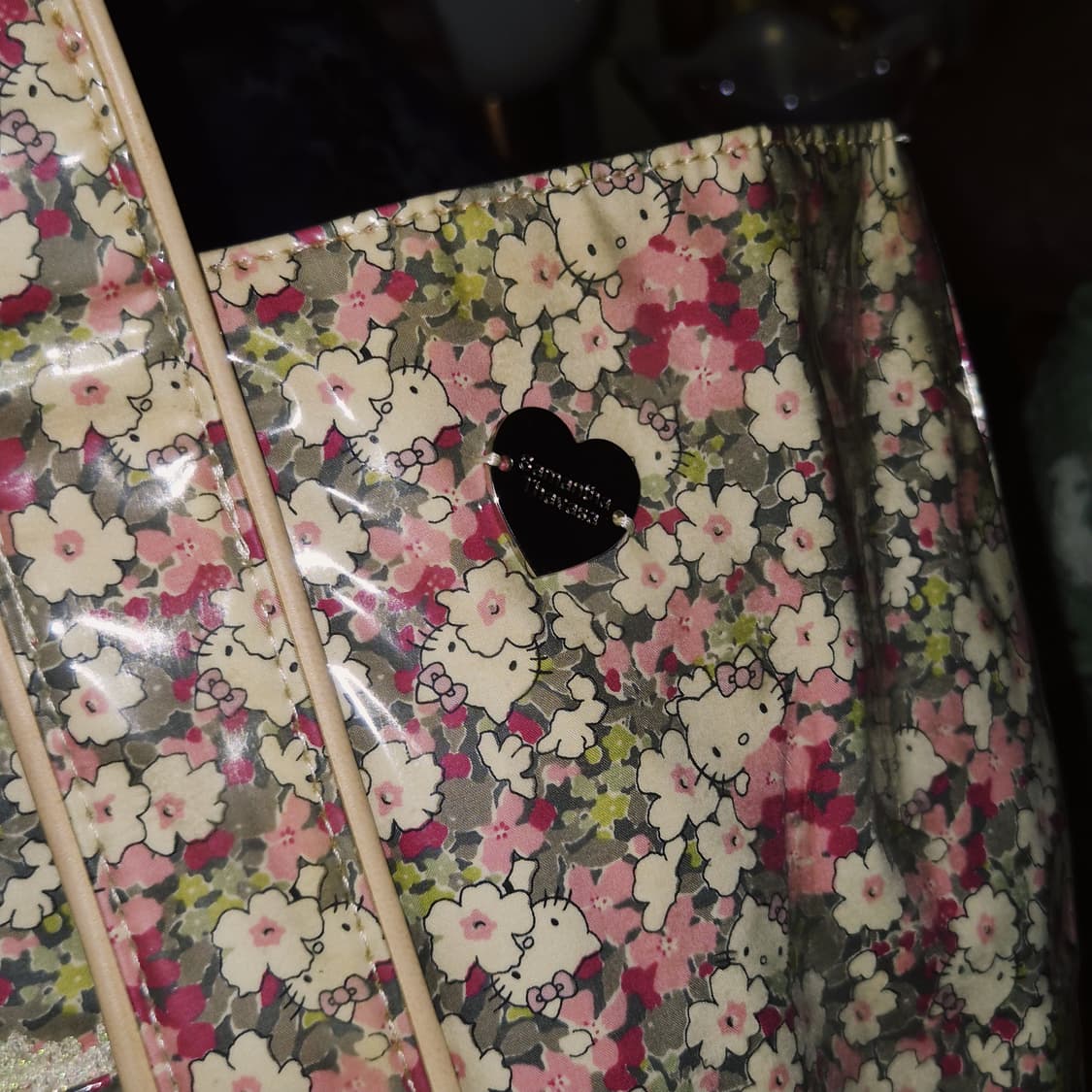 10s 키티 사만사타바사 플로랄 pvc 쇼퍼백 상품이미지7