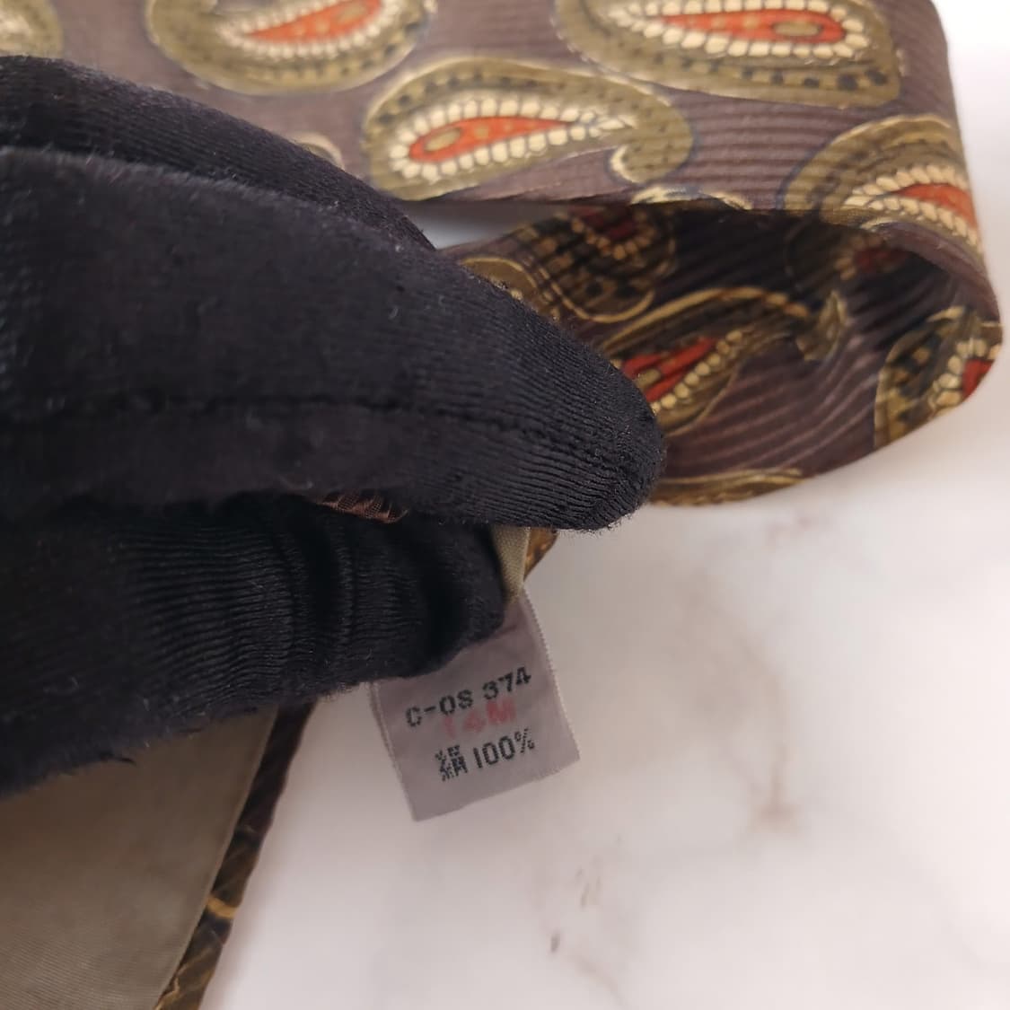 더반(다반) 실크 브라운 페이즐리 넥타이 8.6cm A등급 A19017
 상품이미지10