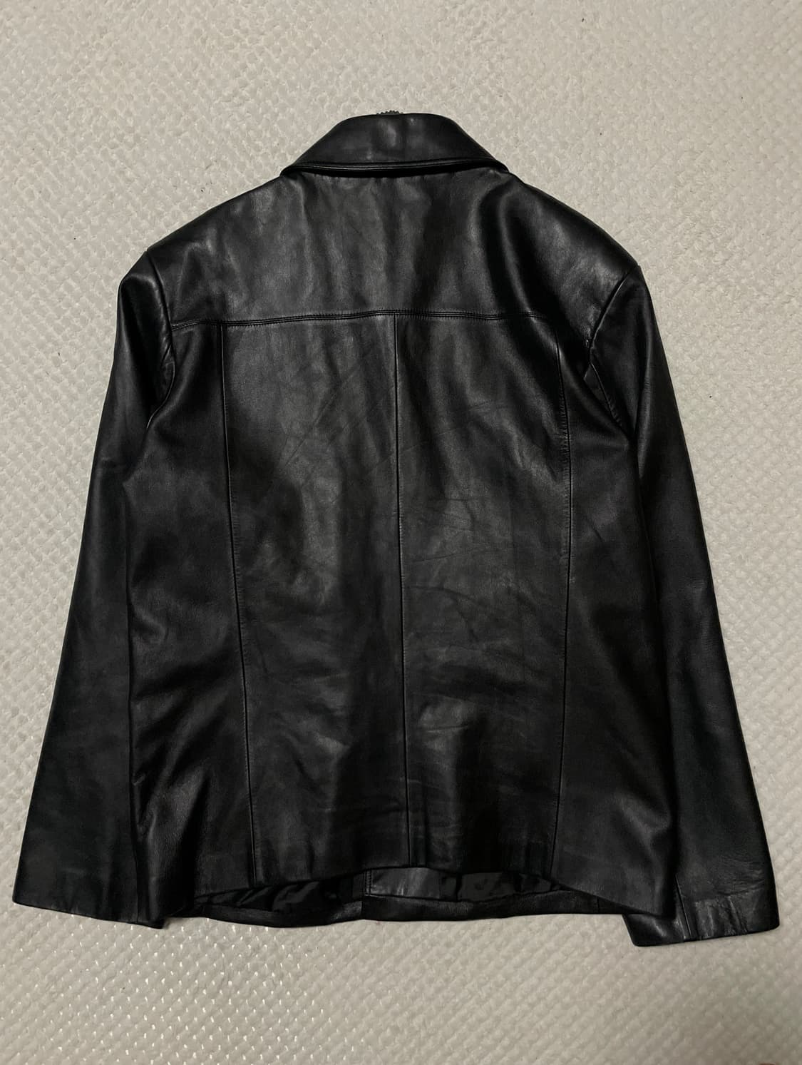 광희시장 웨스턴 무드 램스킨 양가죽 레더 카 코트 상품이미지2