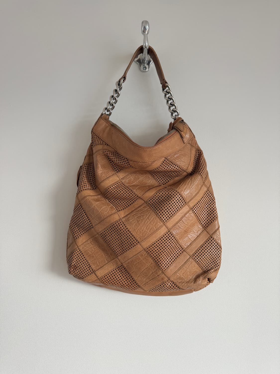 Pre owned 패치워크 레더 숄더백 상품이미지4