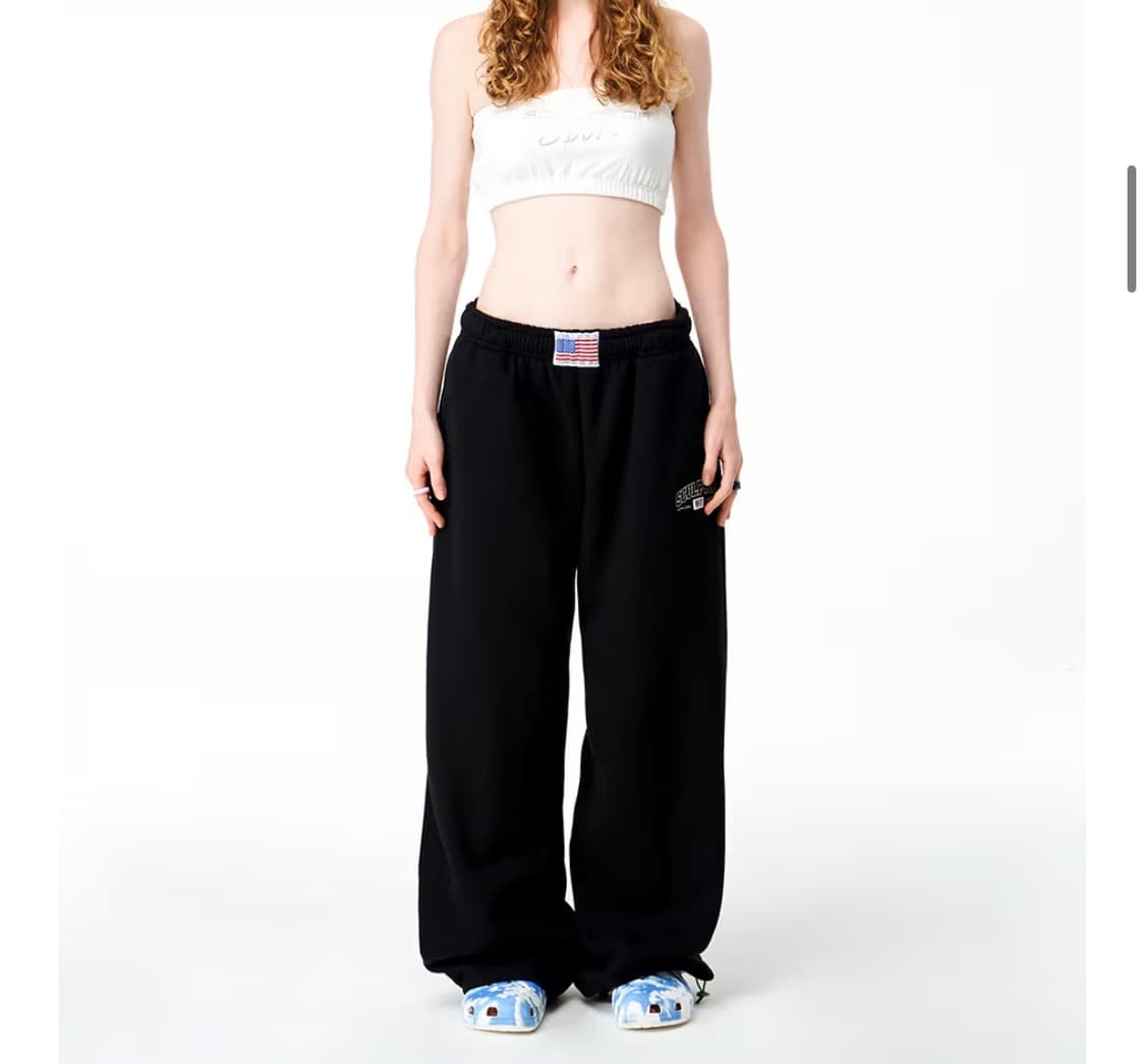 스컬프터 클래식 바시티 스웻팬츠 블랙 M 기모 상품이미지1