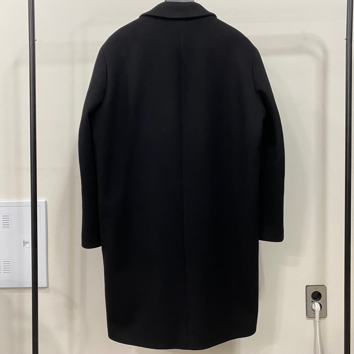 인사일런스 캐시미어 울 싱글 코트 블랙 상품이미지2