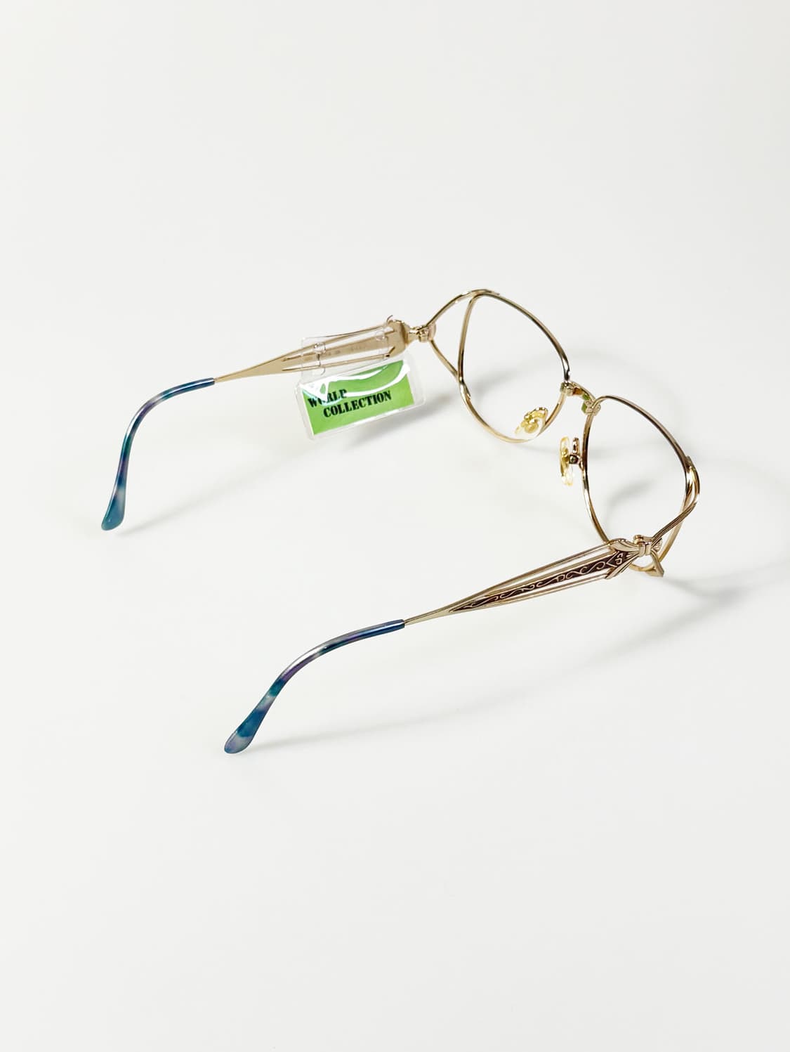90s WORLD COLLECTION 골드 슬림 스퀘어 빈티지 안경 상품이미지5