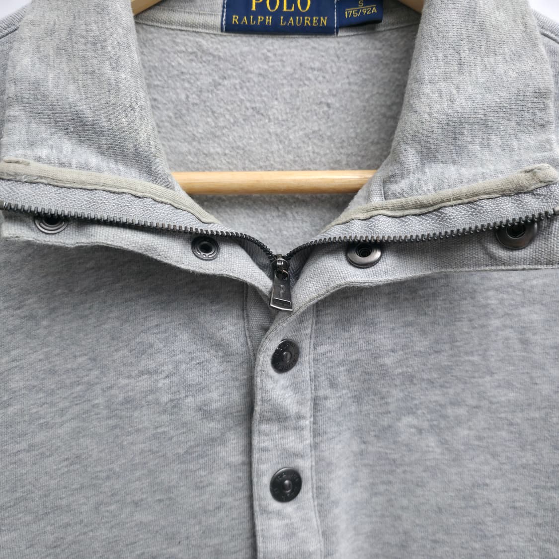 [S] 폴로 랄프로렌 쿼터 버튼 집업 맨투맨 그레이 상품이미지4