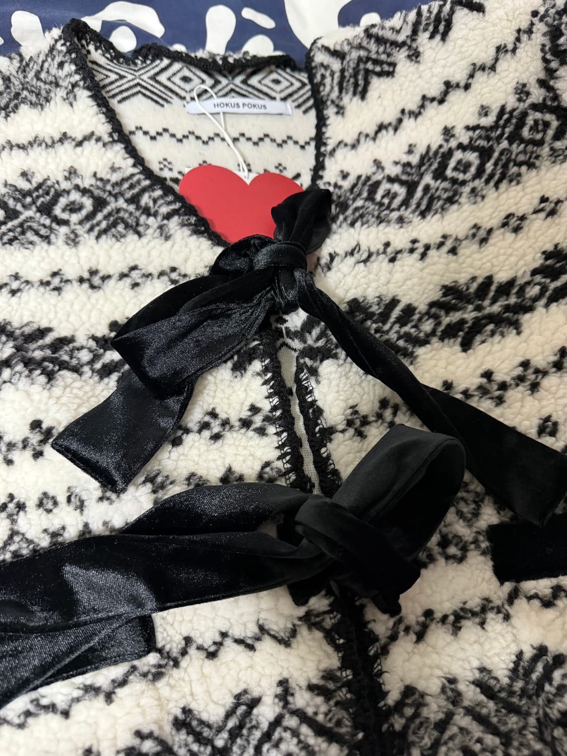 호쿠스포쿠스 Nordic Fleece Cardigan (Black) 상품이미지6