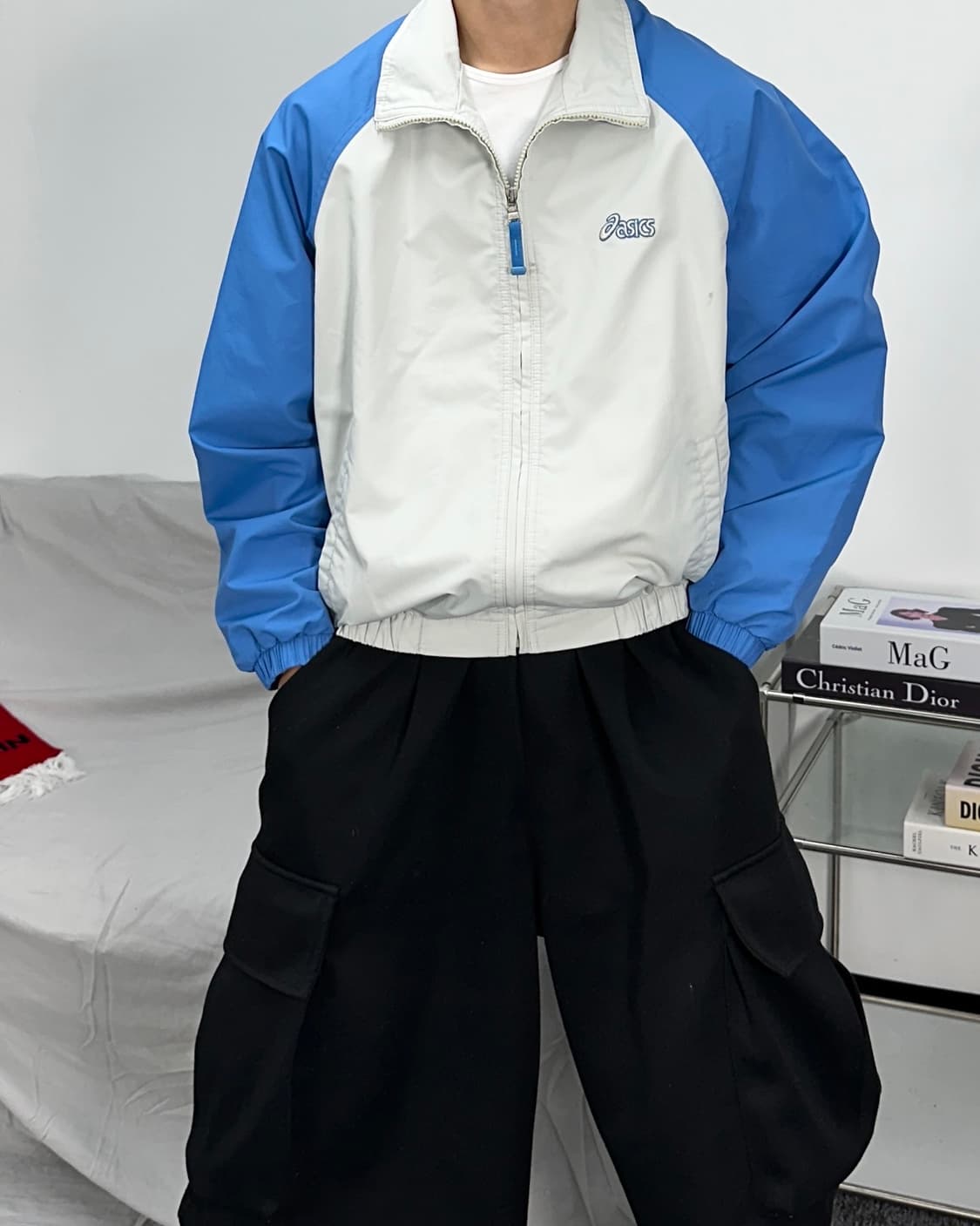 아식스 00s 스카이블루 바람막이 95 상품이미지1