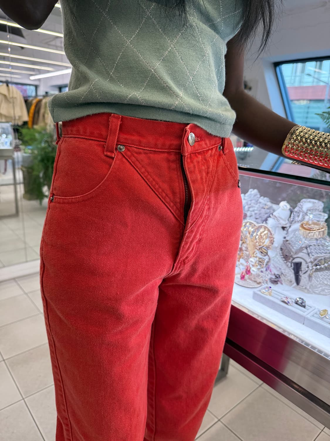 red denim pants 상품이미지2