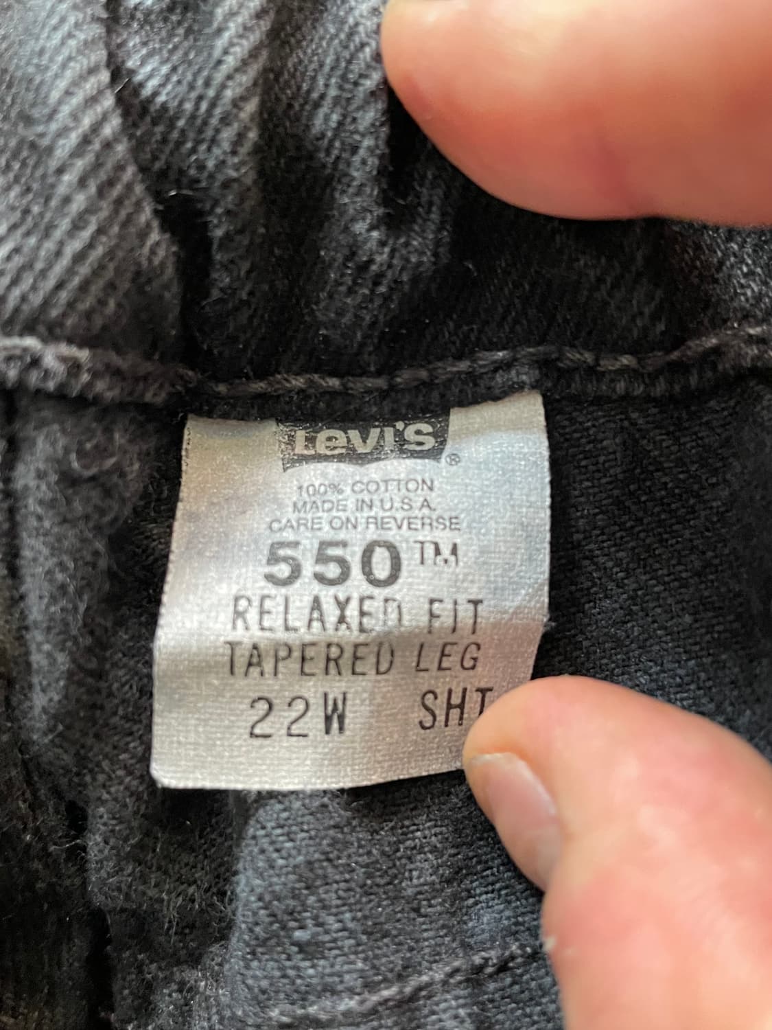 리바이스550 블랙 데님 팬츠 상품이미지3