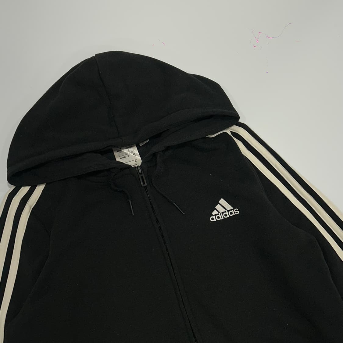 Adidas 아디다스 삼각로고 블랙 후드집업  상품이미지4