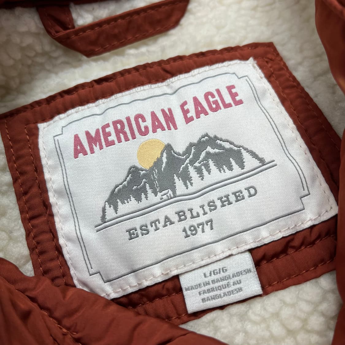 아메리칸 이글 퀄팅 안감 쉐르파 누빔 자켓(L) 상품이미지2
