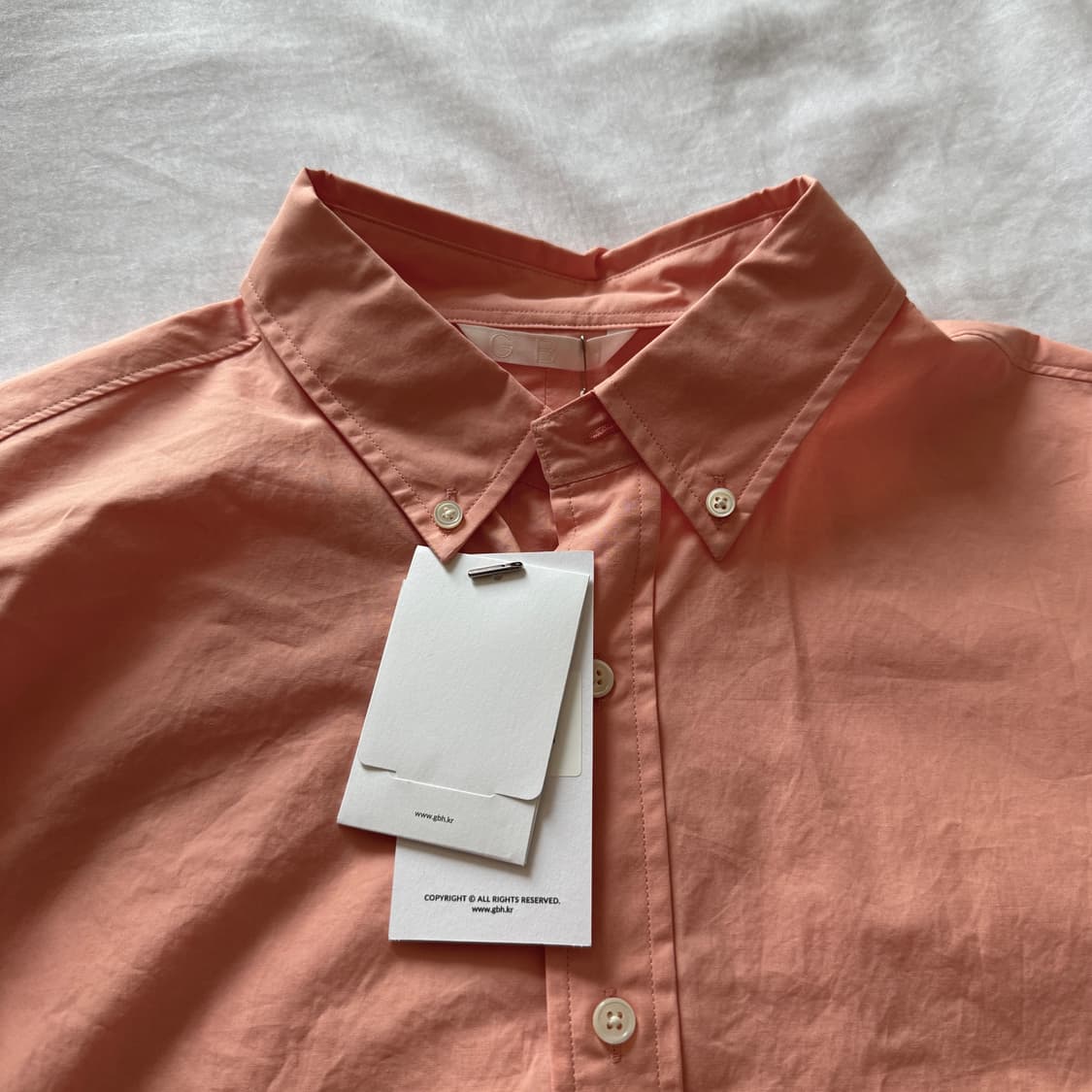  gbh 피치컬러 오버핏 셔츠 상품이미지2