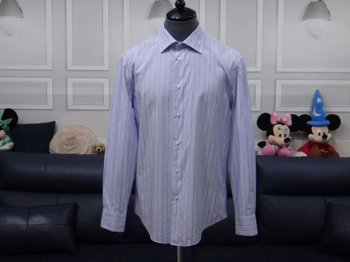 (XL/105) 타임 포스트모던 스트라이프 긴팔 면셔츠 상품이미지1