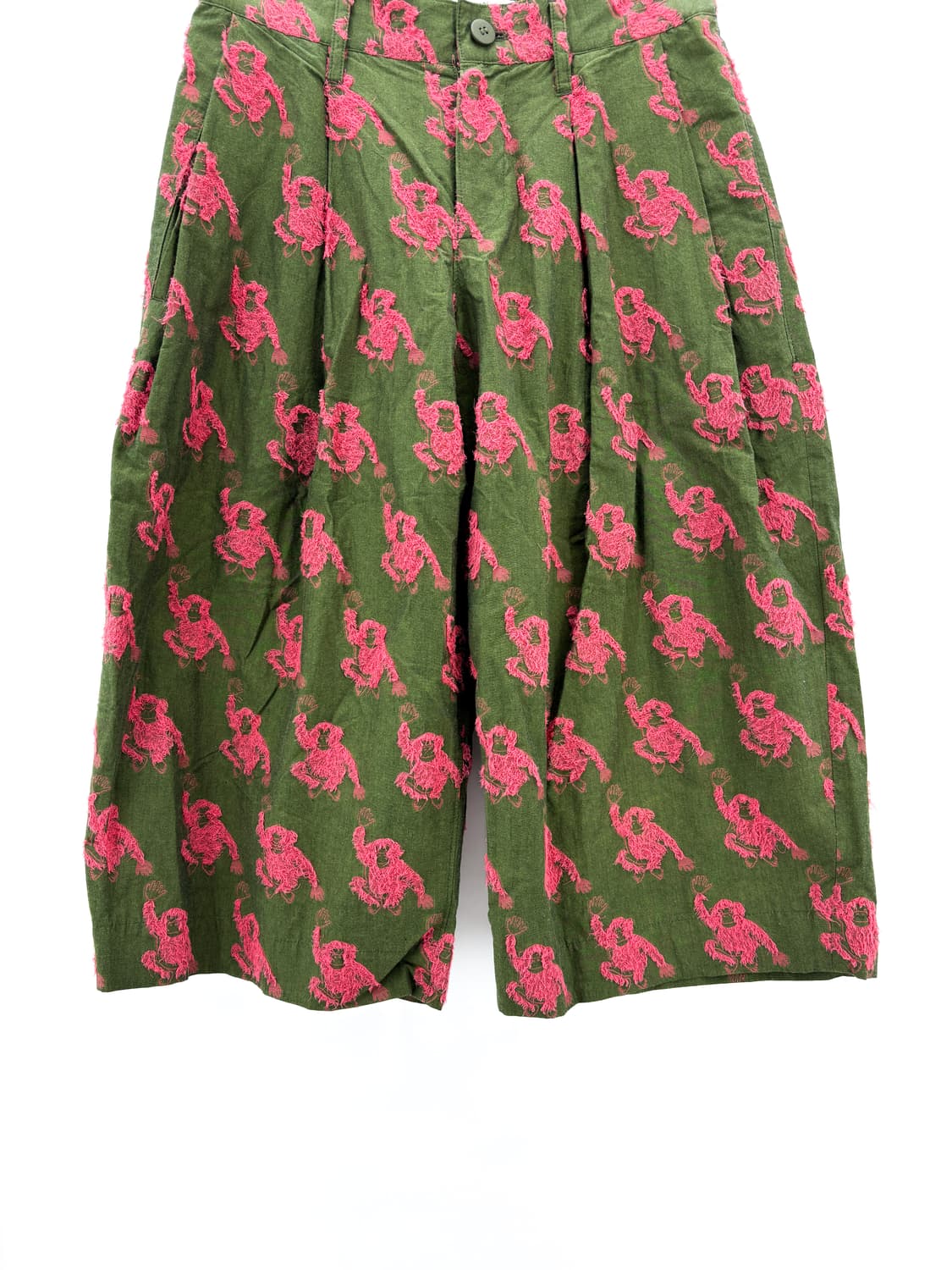 플리츠플리즈 이세이미야케 원숭이 자수 카프리 팬츠 상품이미지3