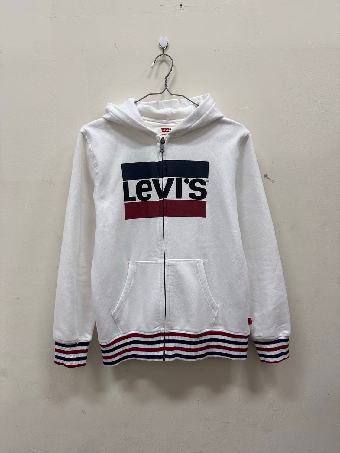 리바이스 화이트 후드집업 상품이미지1