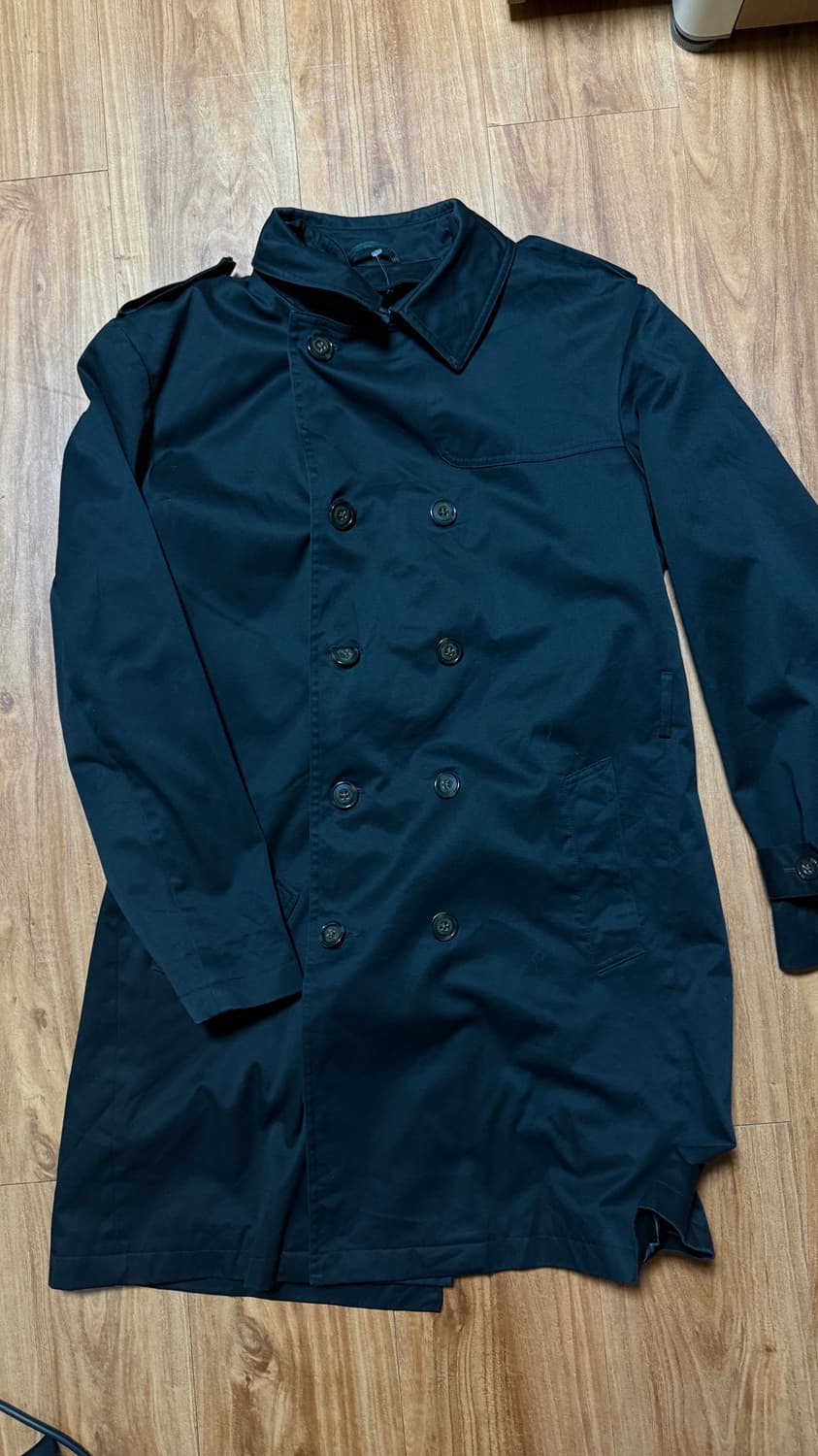 랄프로렌 블랙 더블 트렌치 코트 L 상품이미지1