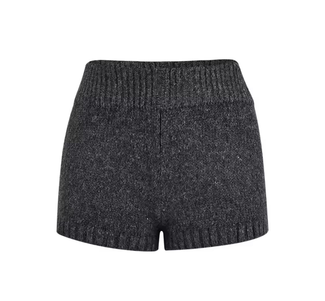 니트 반바지 울 팬츠 (차콜) 상품이미지6