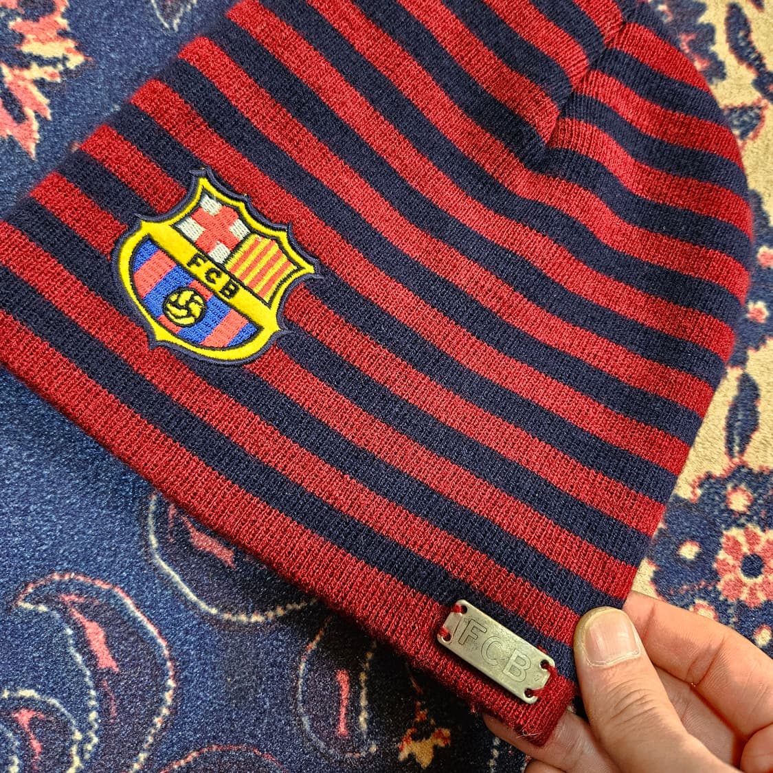 바로셀로나 스트라이프 엠블럼 비니 Free 상품이미지2