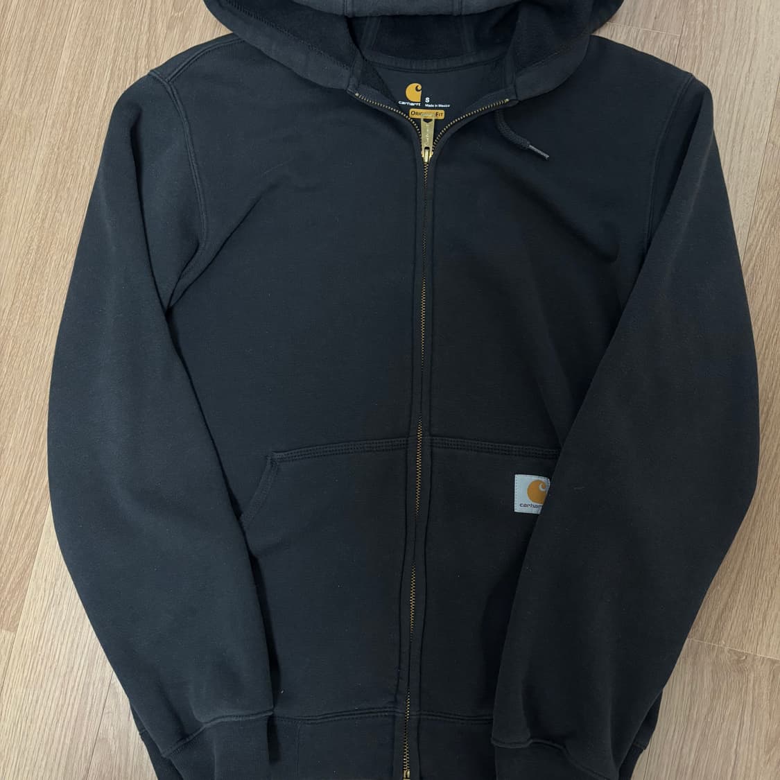 칼하트 빈티지 미드웨이트 블랙 스웨트셔츠 후드집업 후집 상품이미지1