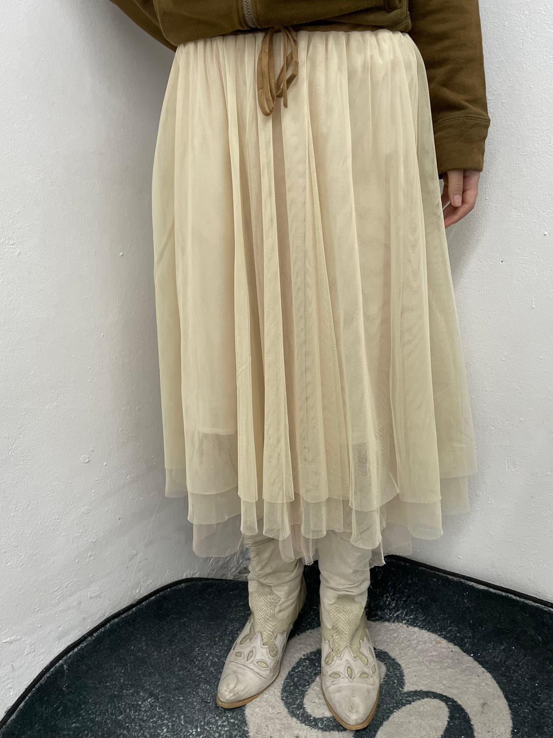 라떼 레이스 샤 스커트 상품이미지2