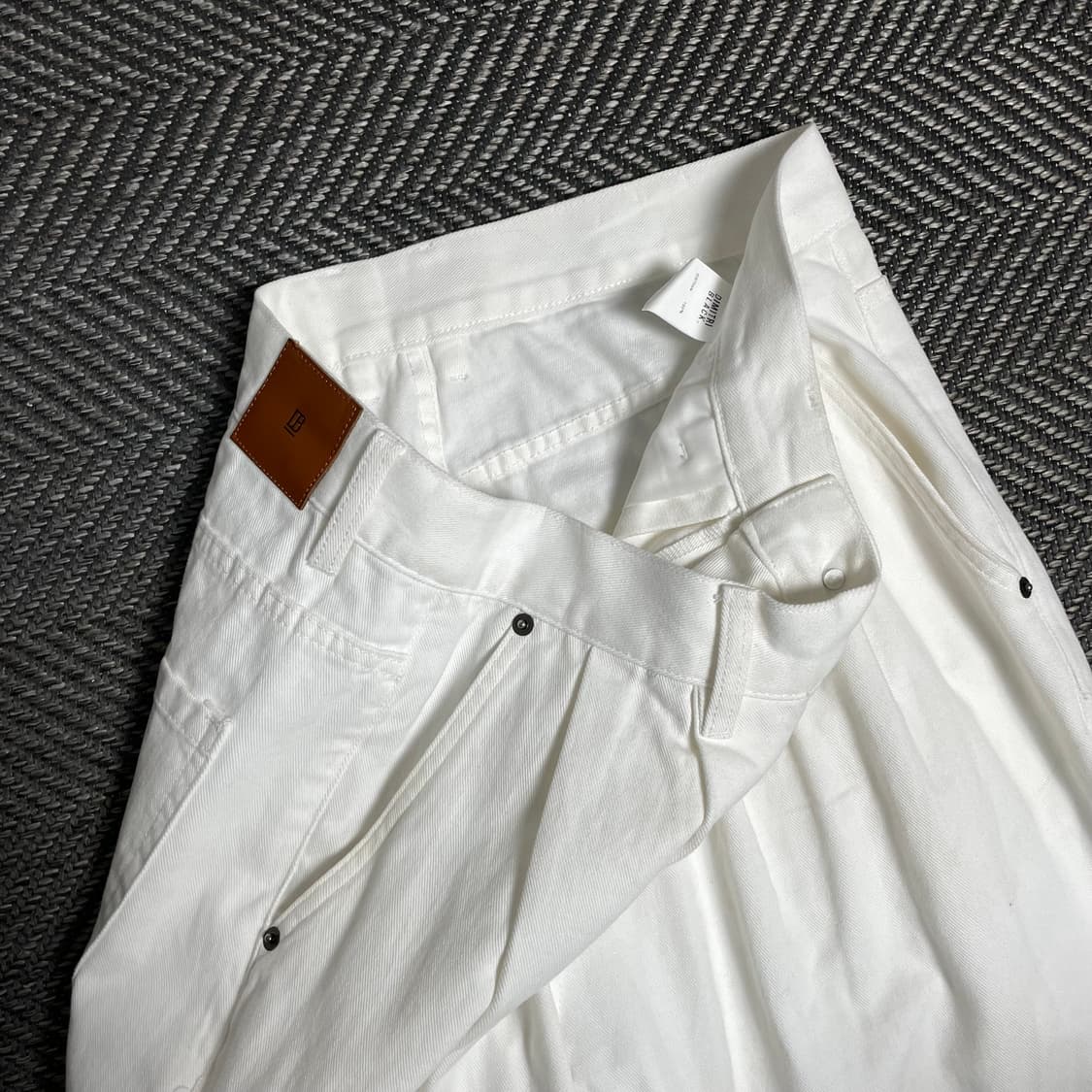 디미트리블랙 미니멀 와이드 데님 팬츠 화이트y 5159 상품이미지3