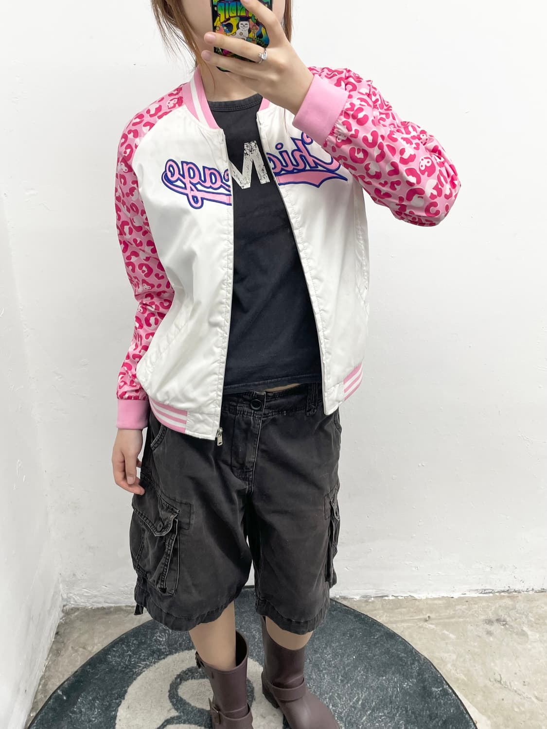 MLB 시카고 갸루 핑크 레오파드 스카잔 상품이미지5