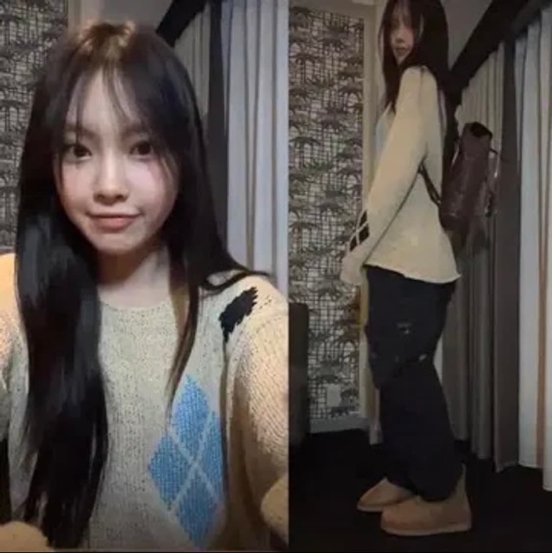 원가 158,000 오픈와이와이 아가일 컷아웃 니트 1사이즈 상품이미지2