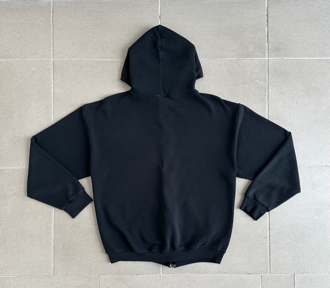 90s 빈티지 러셀 후드집업 블랙 M 상품이미지2