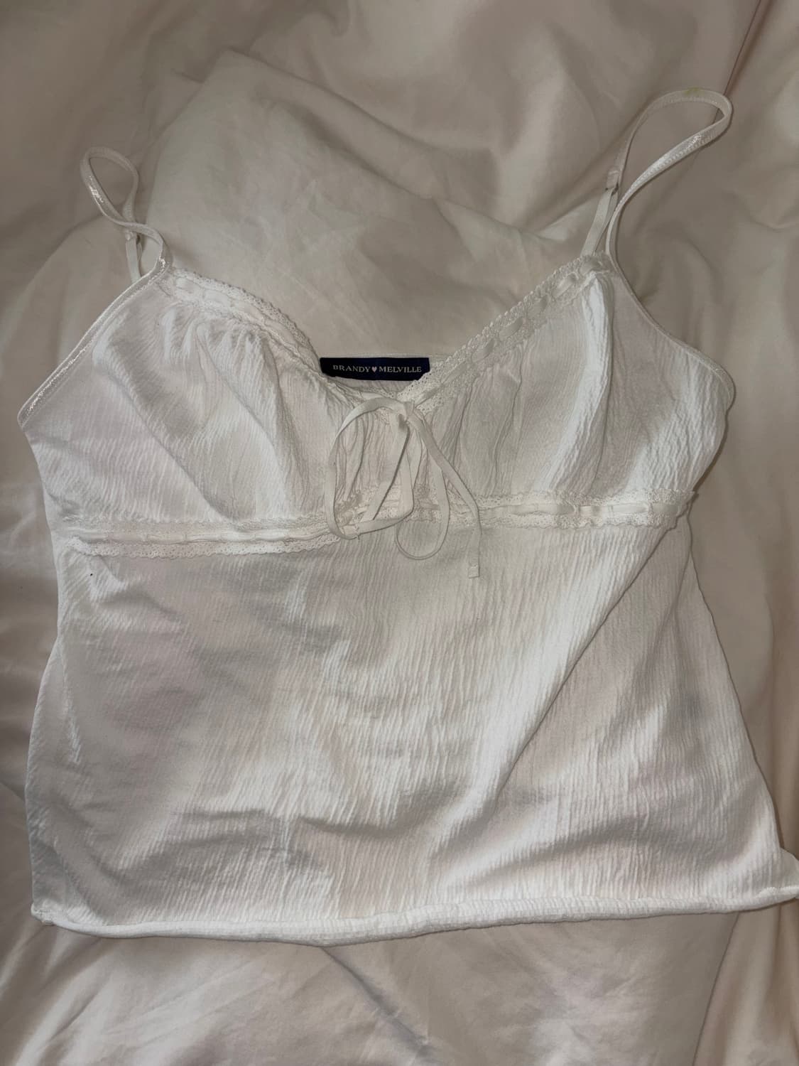 브랜디멜빌 화이트 레이스 프릴 나시 상품이미지2