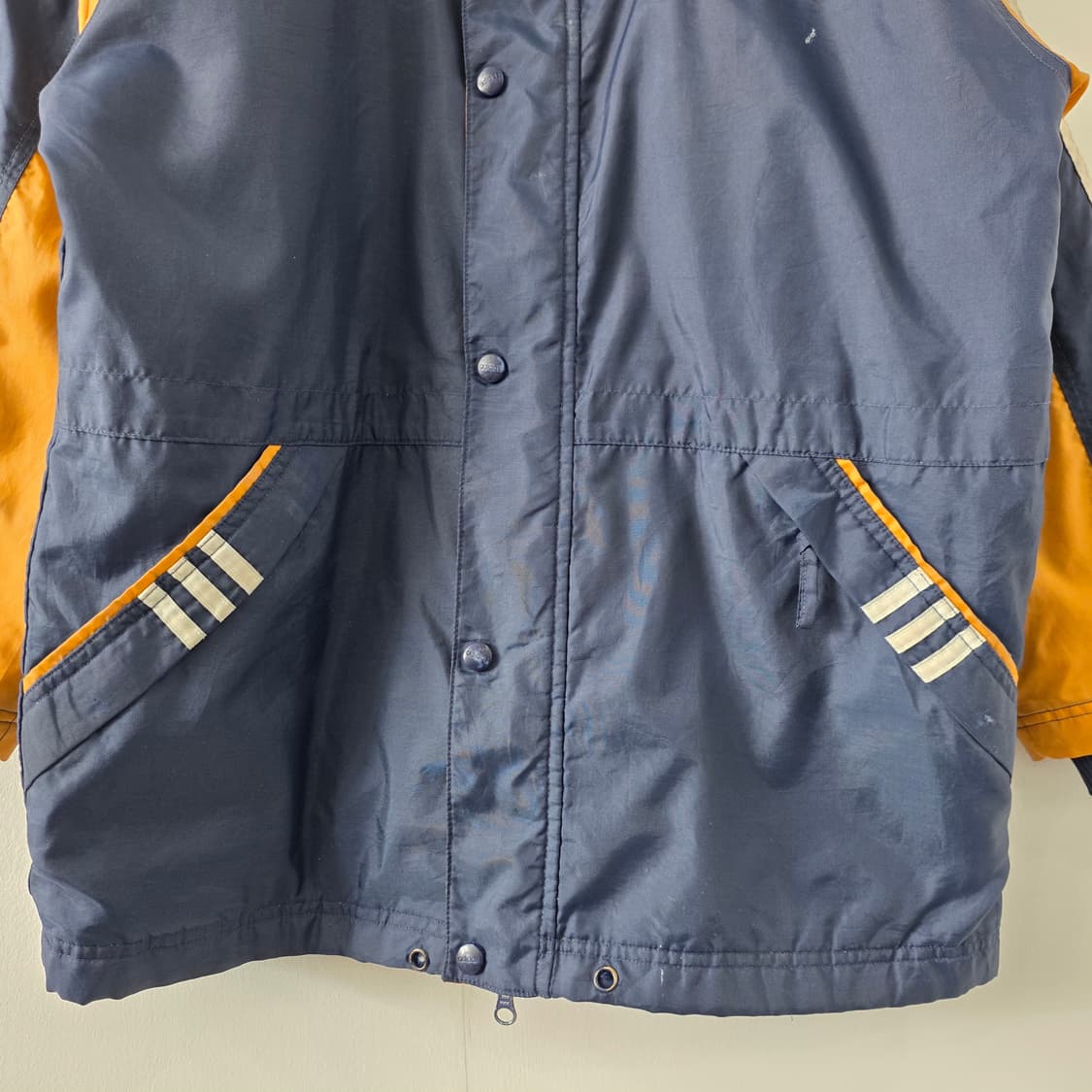 90s 아디다스 빈티지 배색 워크자켓 패딩 상품이미지3