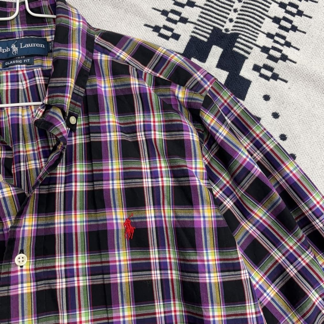 폴로 랄프로렌 클래식핏 빈티지 체크 셔츠 L P00045 상품이미지2