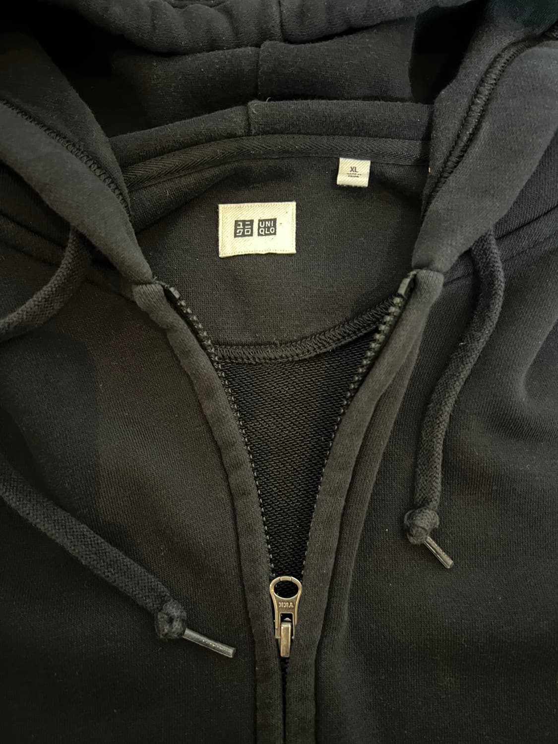 무료배송 - 유니클로 스웨트풀집파카 후드집업(블랙) XL 상품이미지3