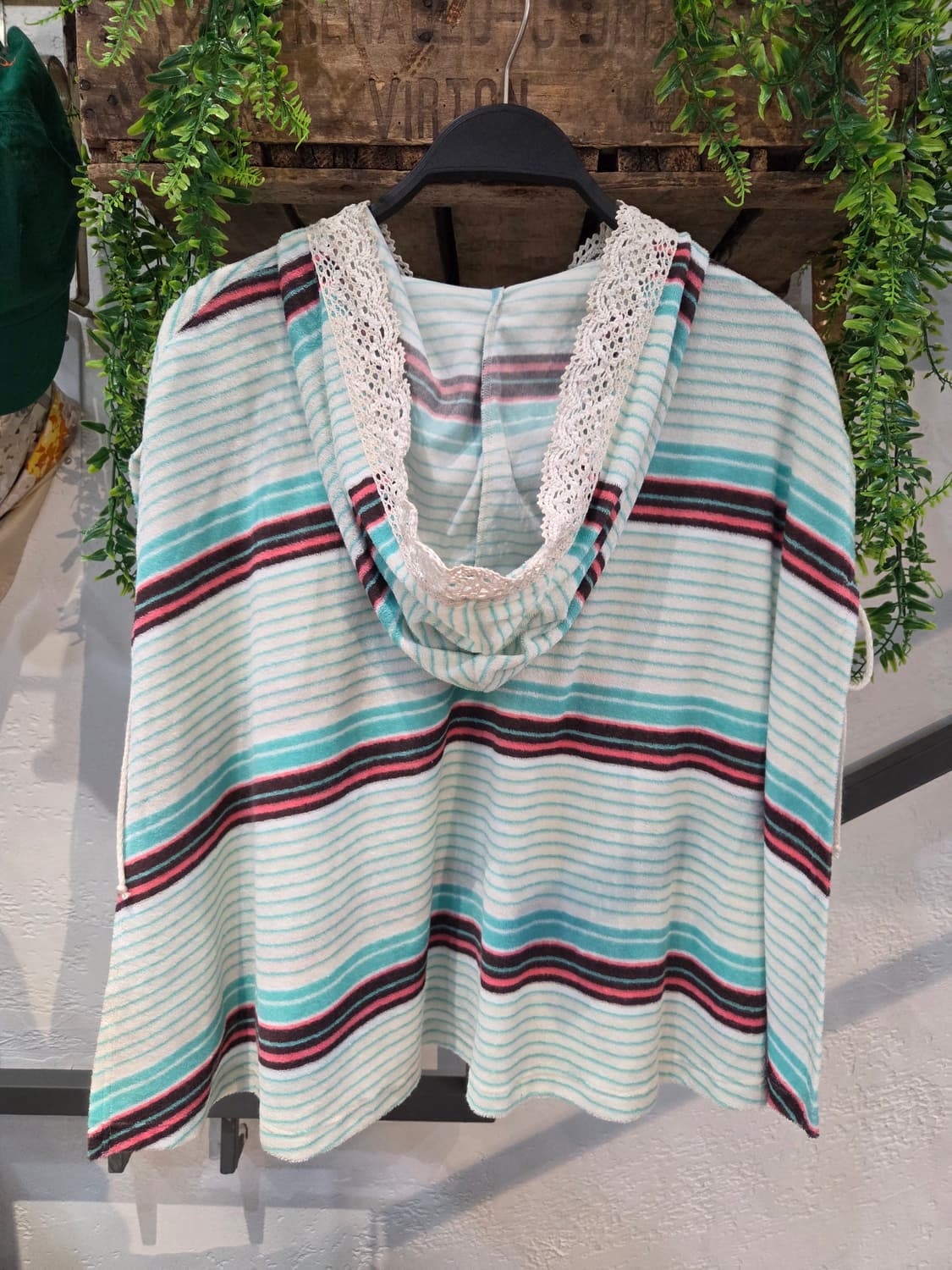 VINTAGE 민트 스트라이프 케이프 상품이미지4