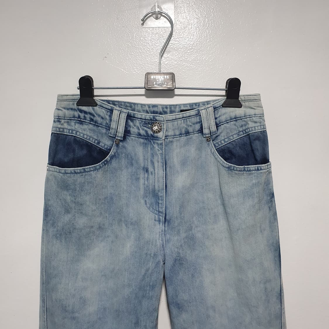 한섬 타임 신형 아이스 워싱 테이퍼드 진 데님 팬츠 연청 67-98 상품이미지2
