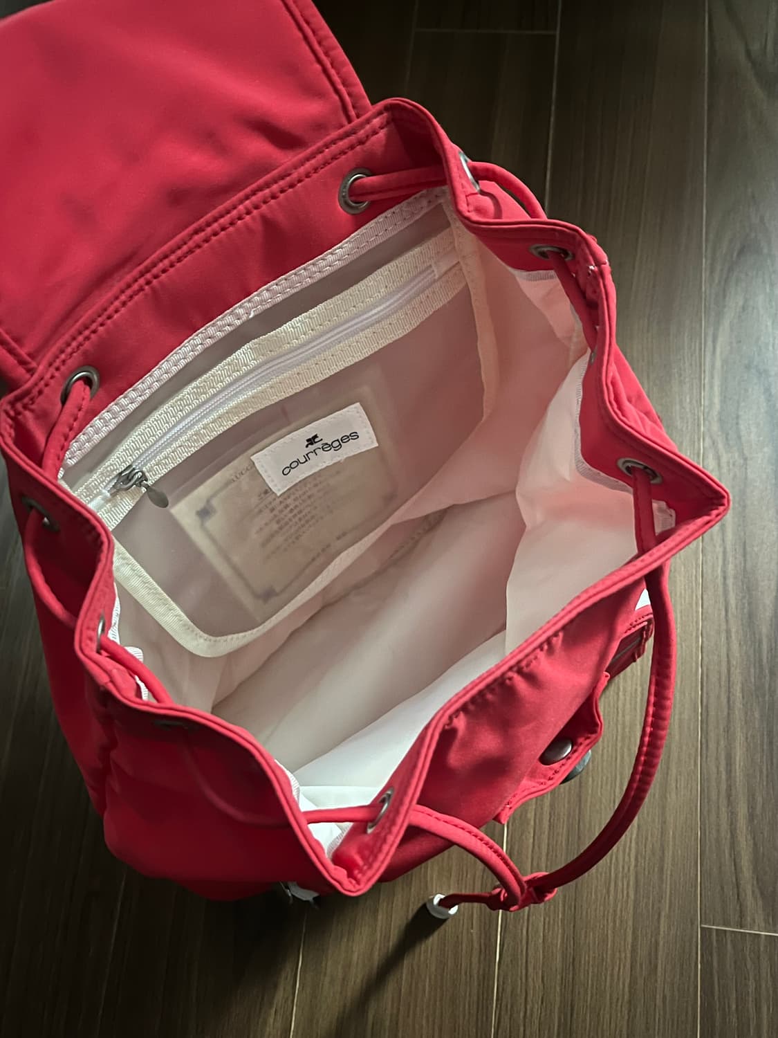 꾸레쥬 레드 백팩 상품이미지3