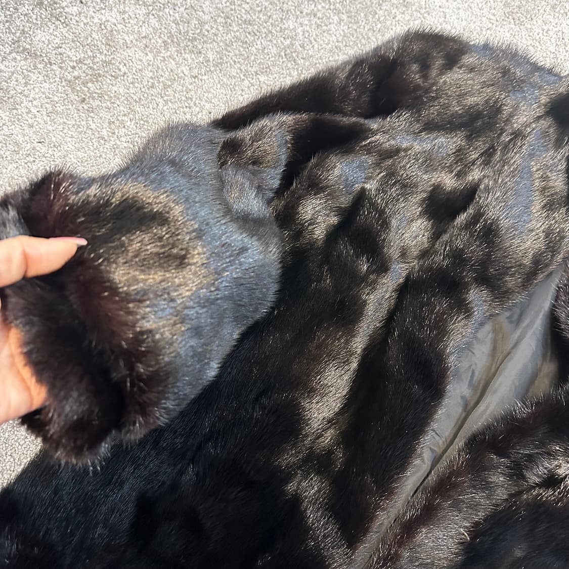 빈티지 블랙 사가밍크 코트 퍼자켓L 상품이미지3