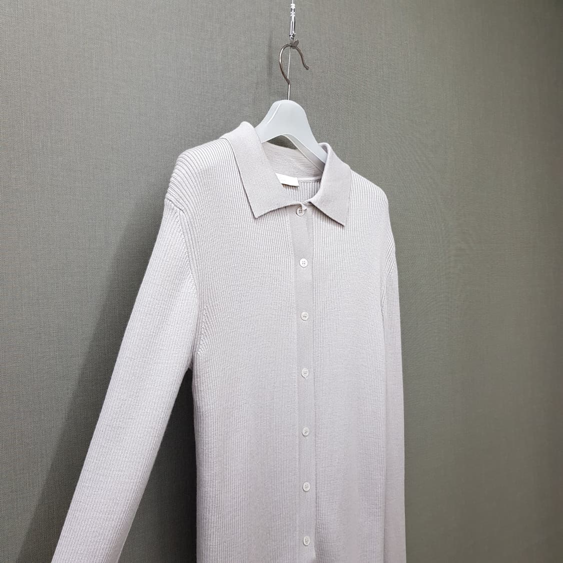 ORR 오르 울 100% 니트 카라 가디건 L사이즈 상품이미지3