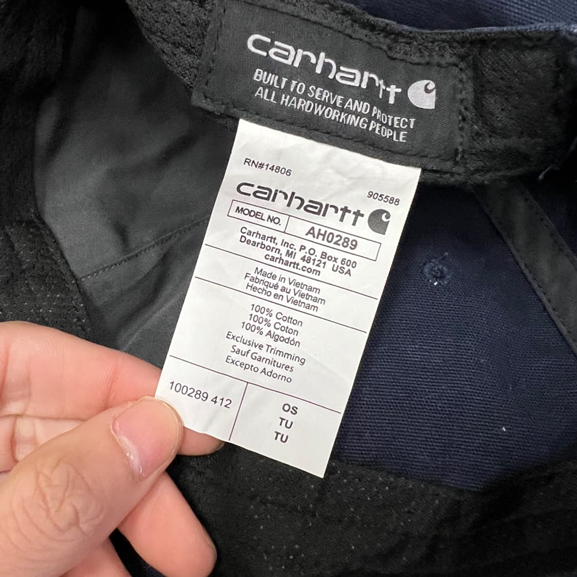 칼하트 오데사 네이비 볼캡 모자 상품이미지4