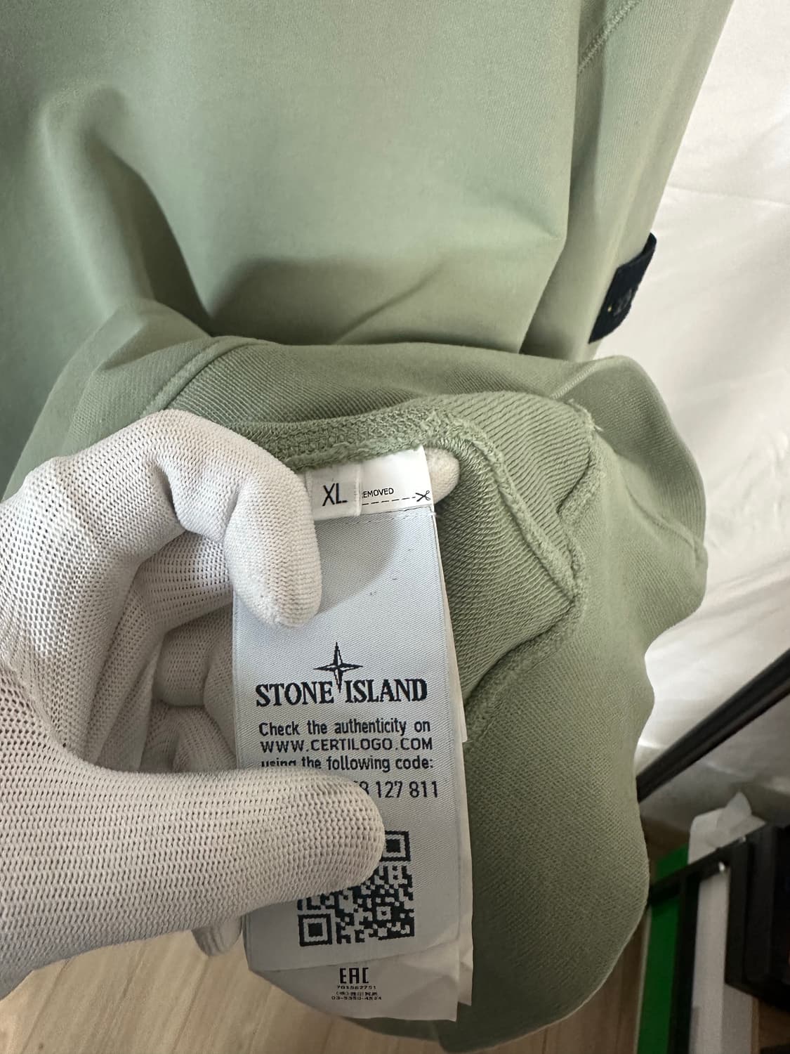 스톤아일랜드 맨투맨 라이트 카키  (XL) 상품이미지4