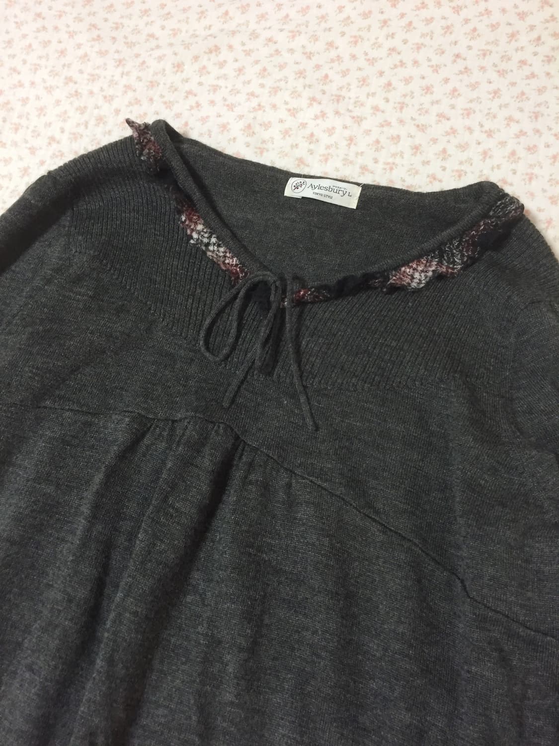 빈티지 모리걸 차콜 니트탑 상품이미지2