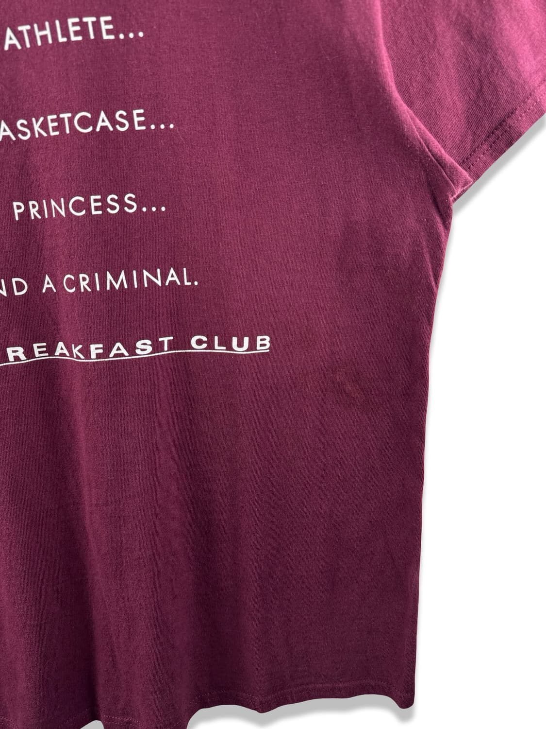 THE BREAKFAST CLUB 조찬클럽 버건디와인 티셔츠3832 상품이미지5