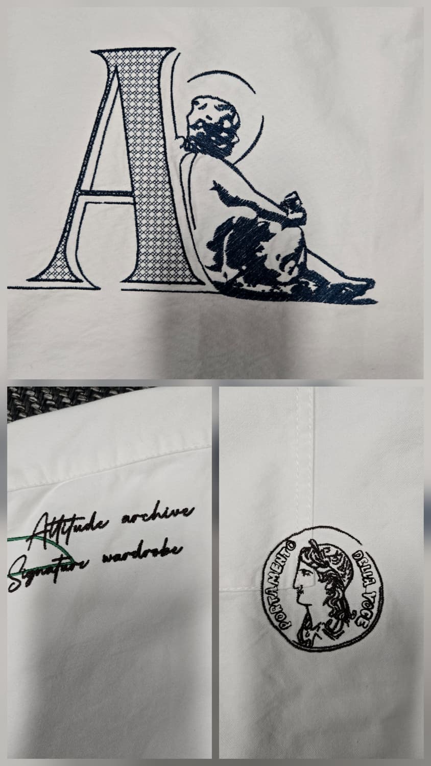 한섬 시스템 옴므 SYSTEM 자수 셔츠 상품이미지3