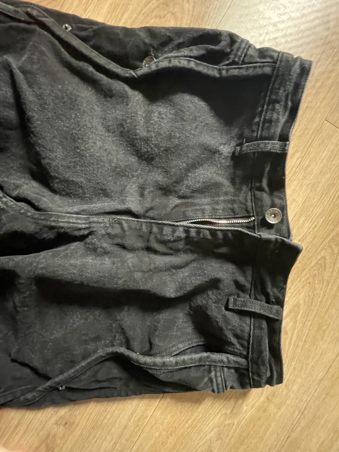 (1)산산기어 코튼 웨이브 팬츠 블랙 상품이미지6