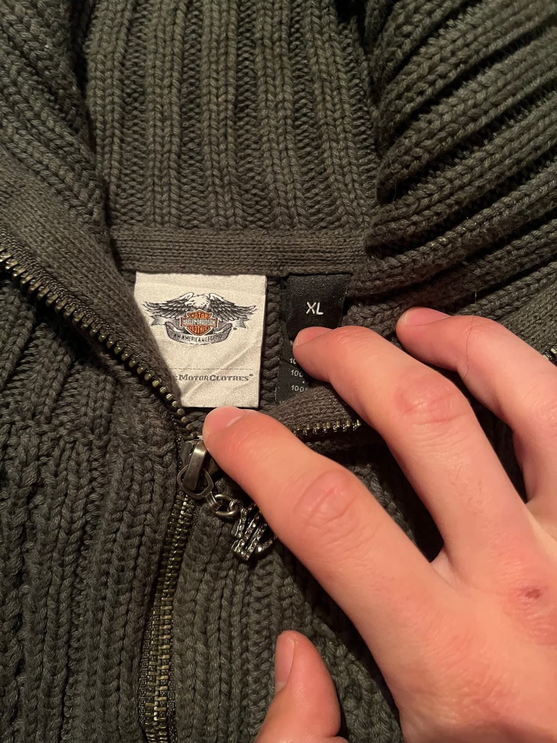 Harley davidson 하이넥 니트 집업 상품이미지3