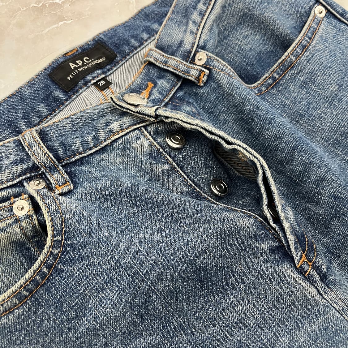 아페쎄 쁘띠 뉴스탠다드 남성 중청 슬림 데님 28 상품이미지5