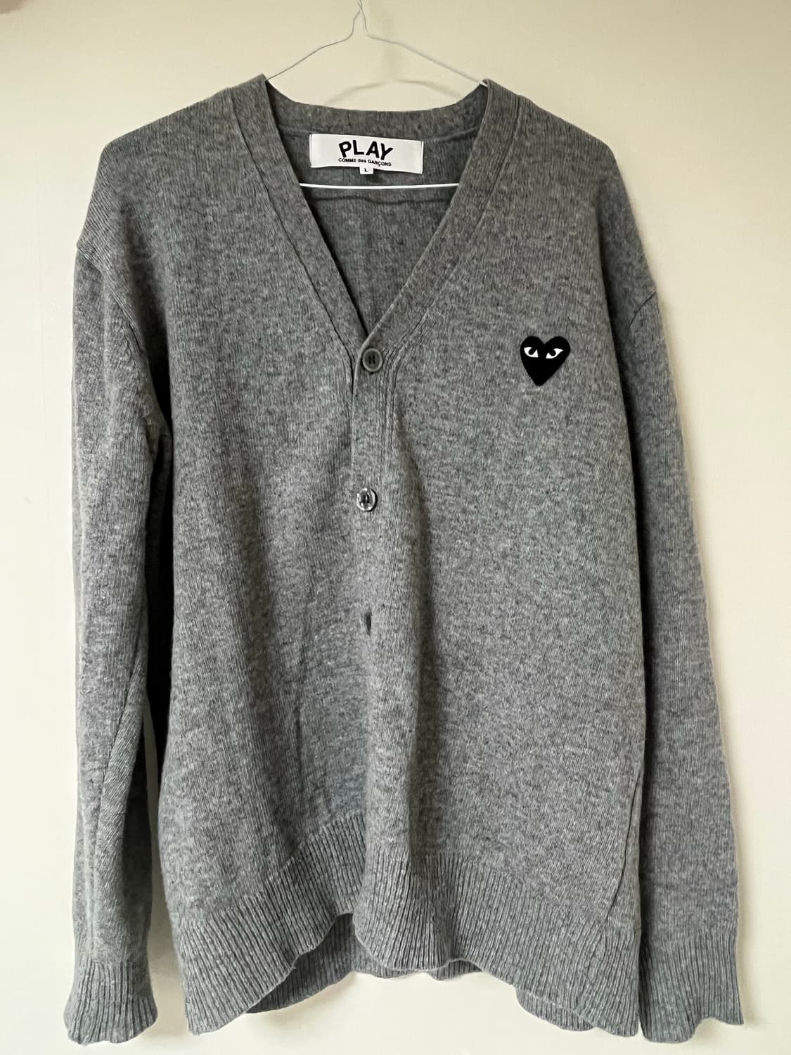 꼼데가르송 그레이 가디건 상품이미지1