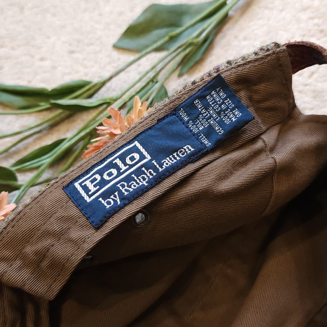 폴로 랄프로렌 캡모자 트위드 울 레더 롱빌 헌팅 캡 F 상품이미지6