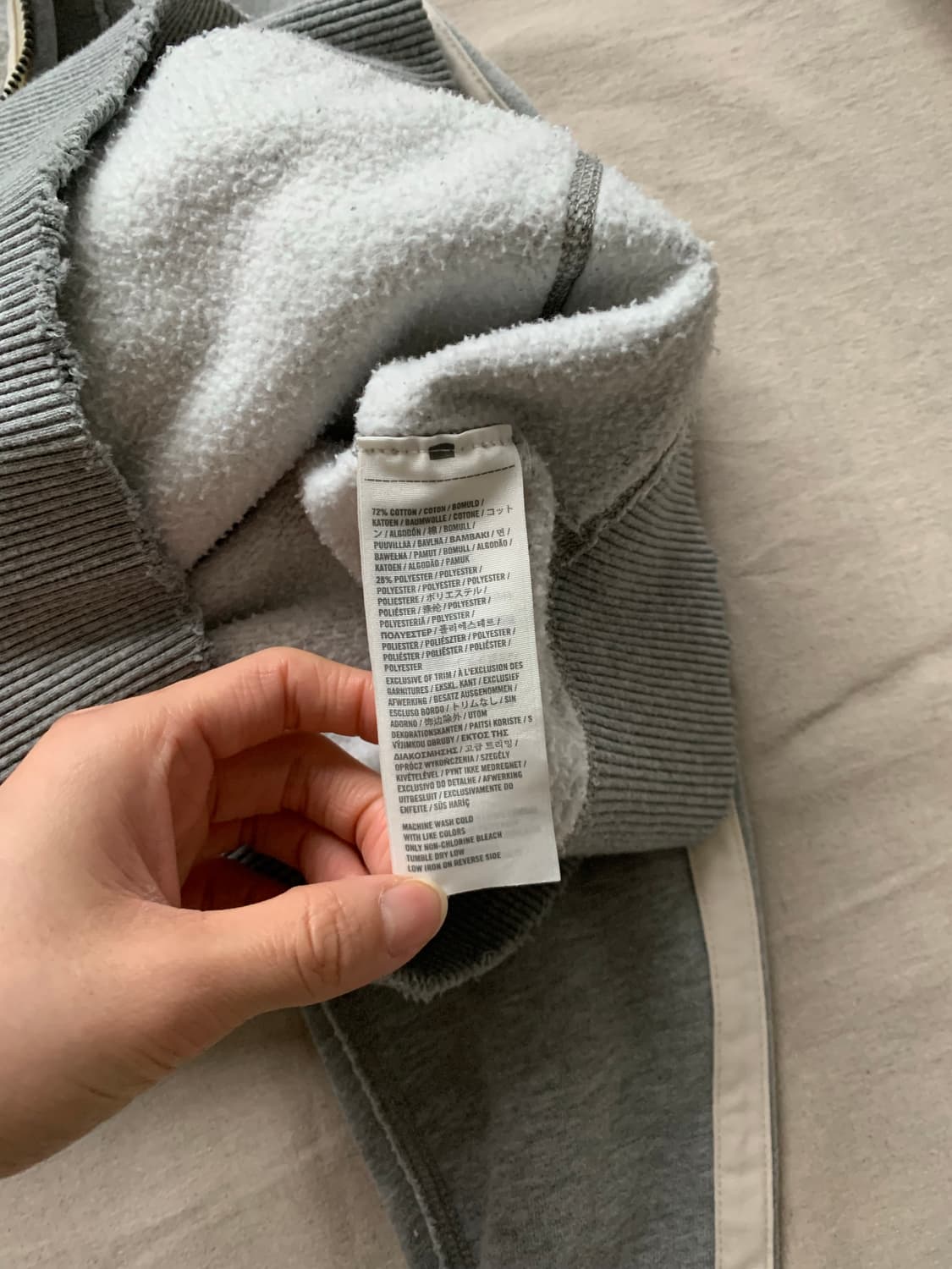 아베크롬비 가슴로고 헤비코튼 사이드라인 후드집업 상품이미지9