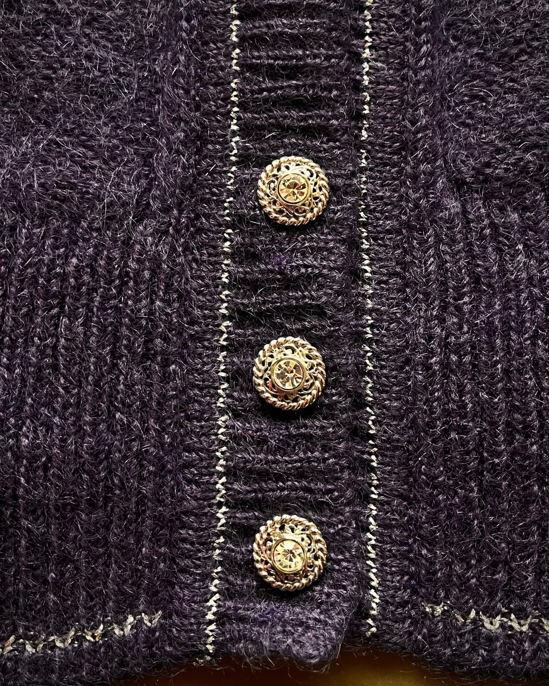 1980-90s Chamois Gothic Cross Cardign 상품이미지7