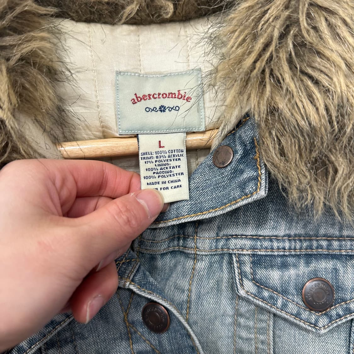 아베크롬비 퍼 데님자켓 상품이미지3