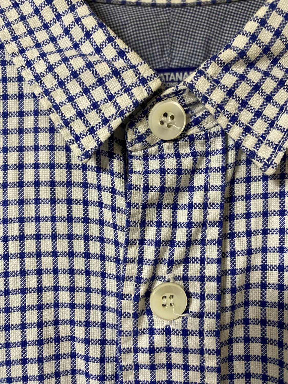 준야와타나베 맨 패치워크 체크 셔츠 M 상품이미지3